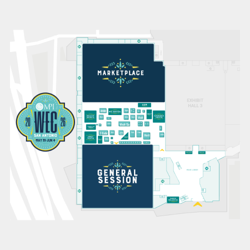 MPI World Education Congress 2026 interactive trade show floor plan